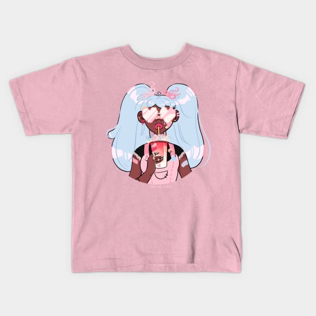 milkshake Kids T-Shirt by coloured_braids